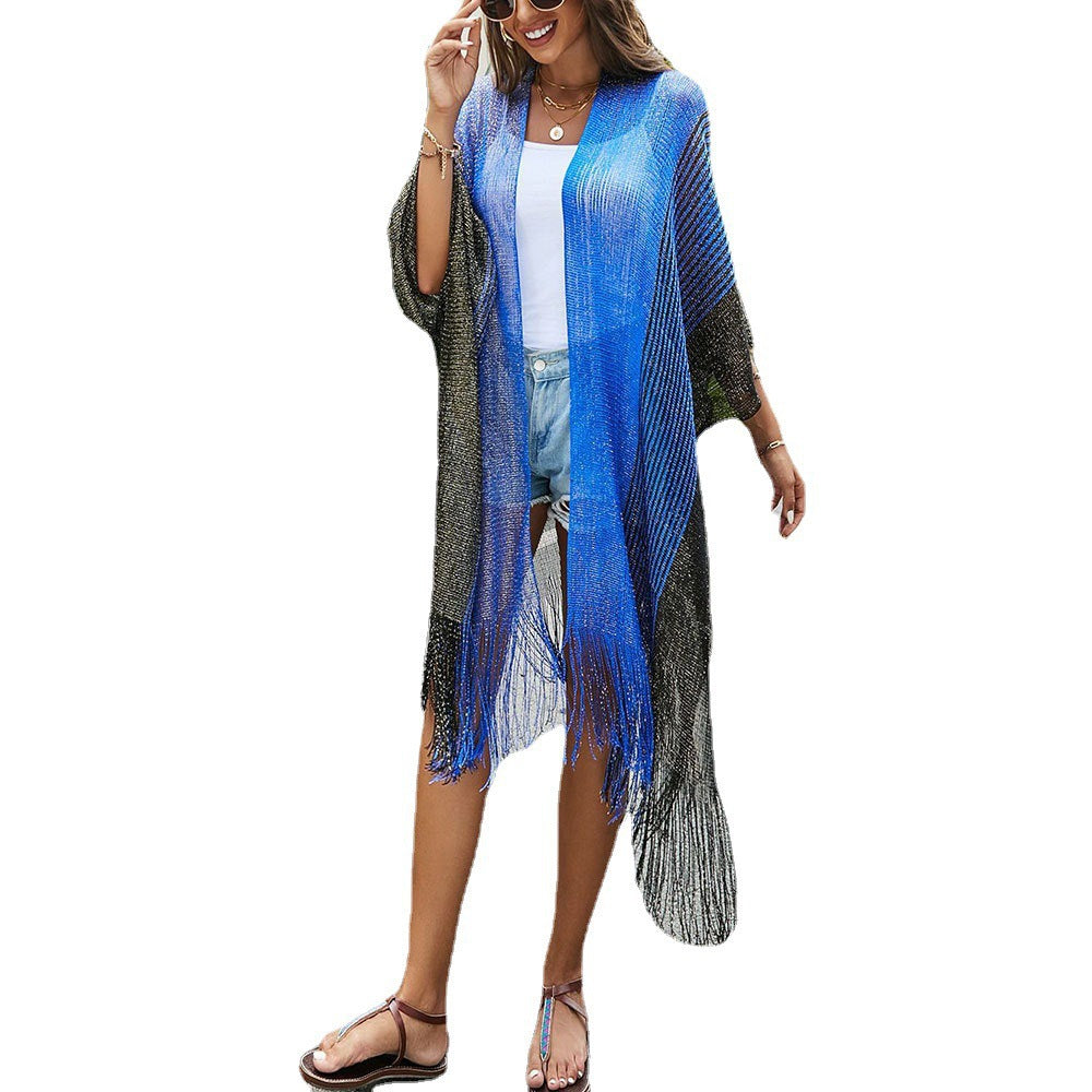 Wholesale Open Knit Bikini Tops Polyester Swimwear